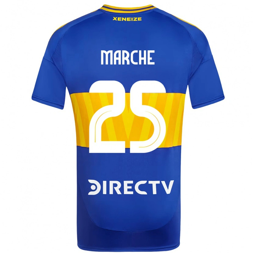 Danxen Mujer Camiseta Agustín Marchesín #25 Azul Real Amarillo 1ª Equipación 2025/26 La Camisa