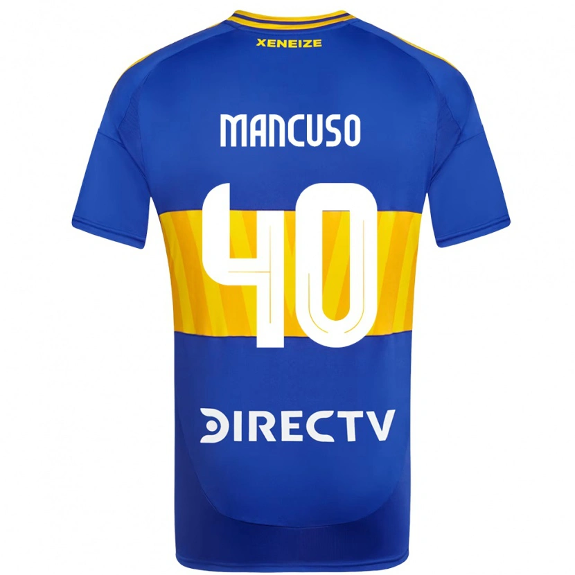 Danxen Mujer Camiseta Eros Mancuso #40 Azul Real Amarillo 1ª Equipación 2025/26 La Camisa
