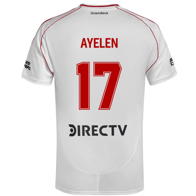 Danxen Mujer Camiseta Stephanie Ayelén Melgarejo #17 Blanco Rojo 1ª Equipación 2025/26 La Camisa