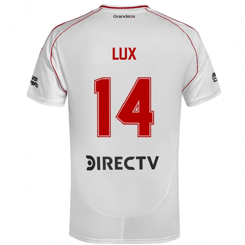 Danxen Mujer Camiseta German Lux #14 Blanco Rojo 1ª Equipación 2025/26 La Camisa