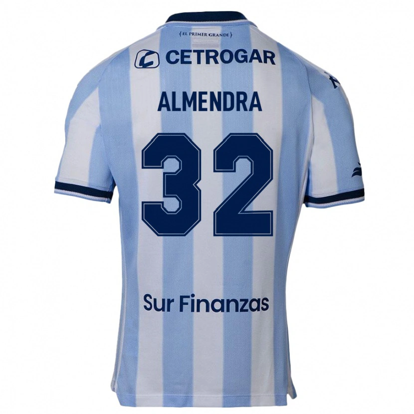 Danxen Mujer Camiseta Agustín Almendra #32 Azul Celeste 1ª Equipación 2025/26 La Camisa