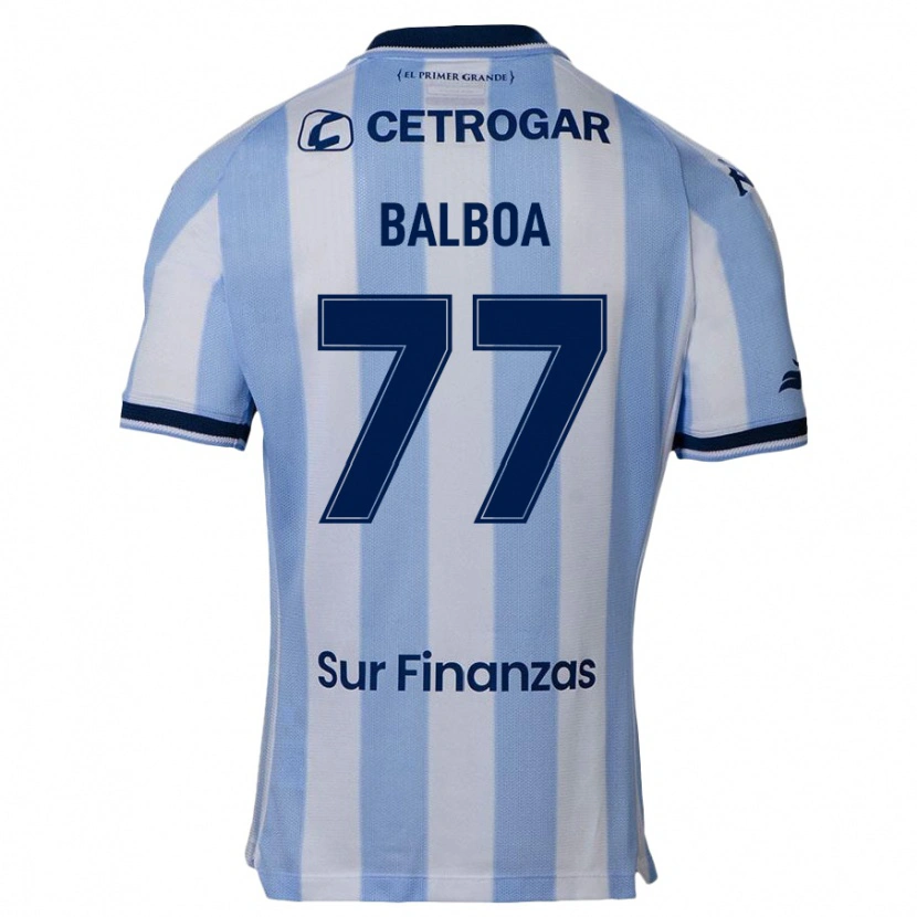 Danxen Mujer Camiseta Adrián Balboa #77 Azul Celeste 1ª Equipación 2025/26 La Camisa