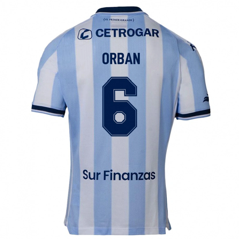 Danxen Mujer Camiseta Lucas Orban #6 Azul Celeste 1ª Equipación 2025/26 La Camisa