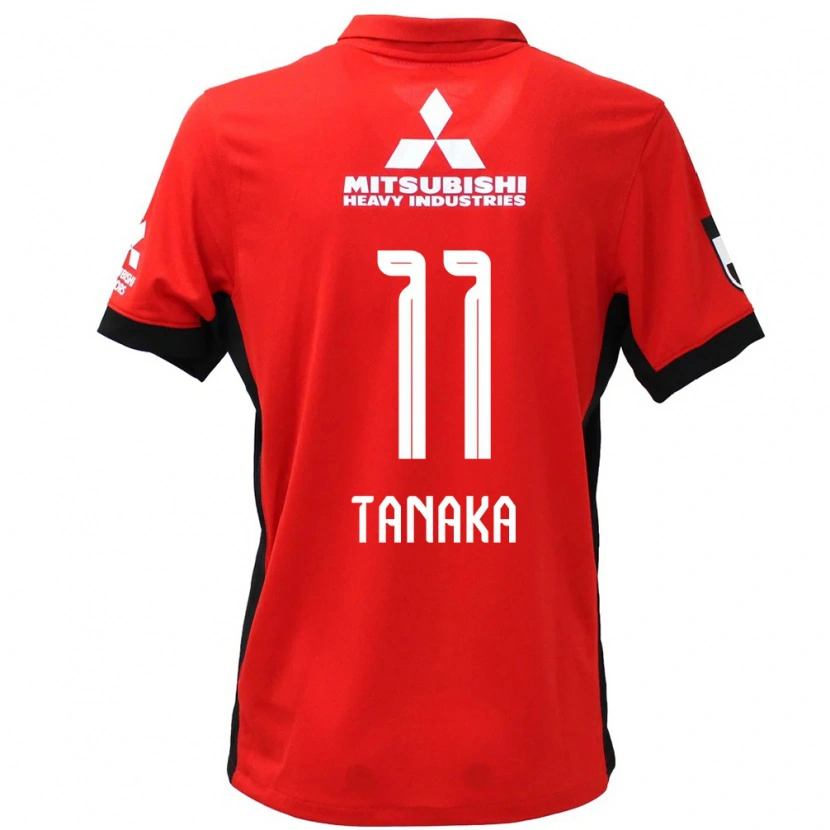 Danxen Mujer Camiseta Tatsuya Tanaka #11 Rojo Blanco 1ª Equipación 2025/26 La Camisa