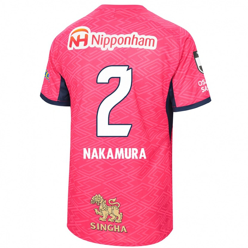 Danxen Mujer Camiseta Takumi Nakamura #2 Rosa Sakura Blanco 1ª Equipación 2025/26 La Camisa