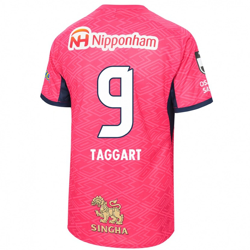 Danxen Mujer Camiseta Adam Taggart #9 Blanco Rosa Sakura 1ª Equipación 2025/26 La Camisa