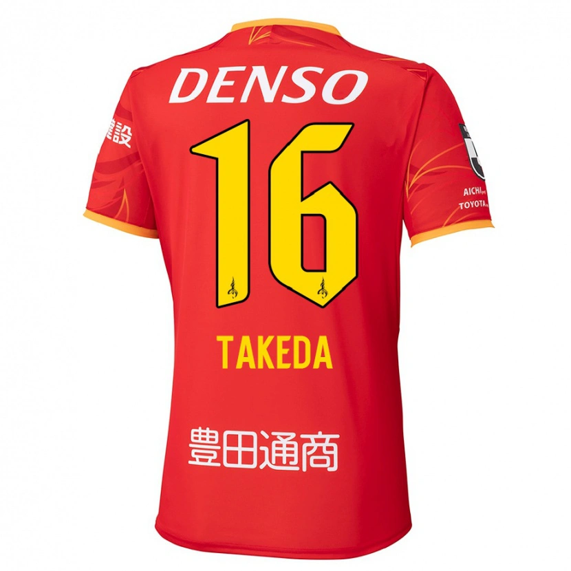 Danxen Mujer Camiseta Yohei Takeda #16 Blanco Rojo 1ª Equipación 2025/26 La Camisa