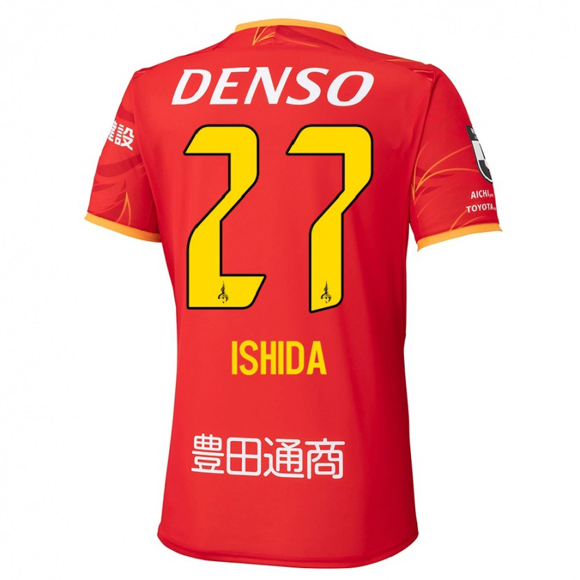 Danxen Mujer Camiseta Kakeru Ishida #27 Blanco Rojo 1ª Equipación 2025/26 La Camisa