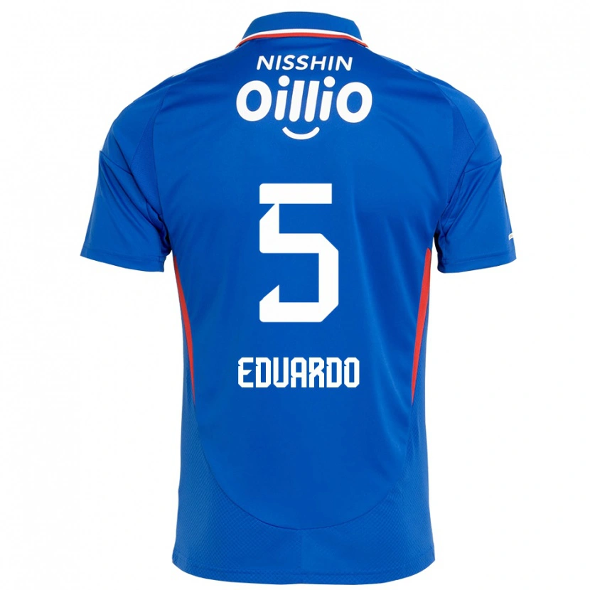 Danxen Mujer Camiseta Eduardo #5 Azul Real Blanco 1ª Equipación 2025/26 La Camisa