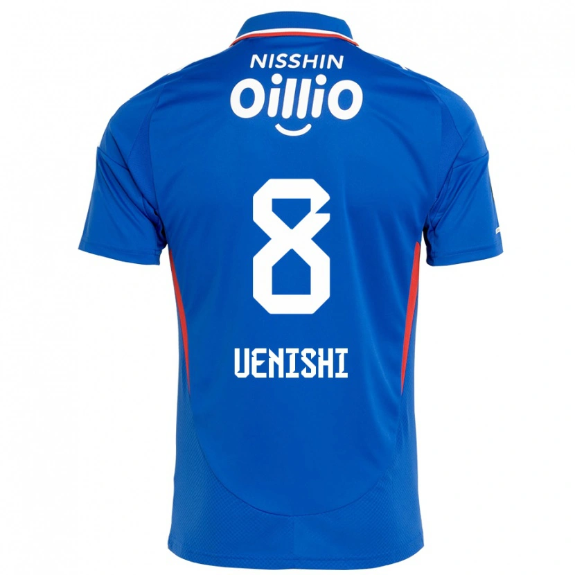Danxen Mujer Camiseta Haruki Uenishi #8 Azul Real Blanco 1ª Equipación 2025/26 La Camisa