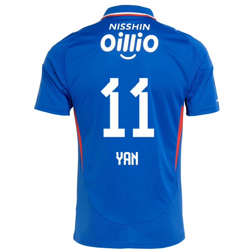 Danxen Mujer Camiseta Yan Matheus #11 Azul Real Blanco 1ª Equipación 2025/26 La Camisa