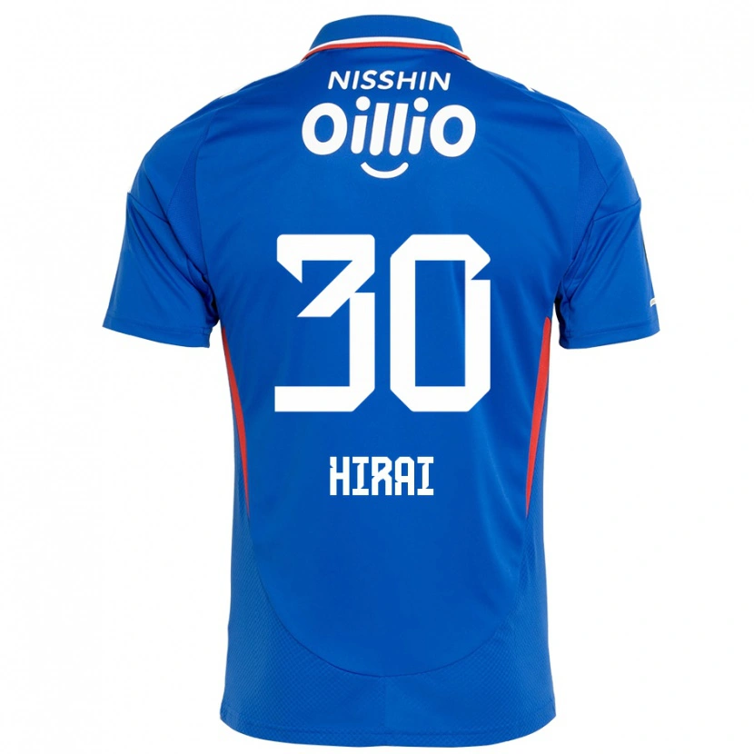 Danxen Mujer Camiseta Shunsuke Hirai #30 Blanco Azul Real 1ª Equipación 2025/26 La Camisa