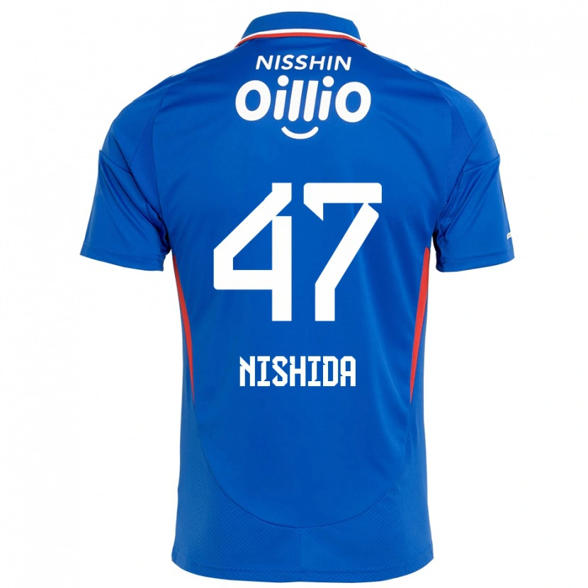 Danxen Mujer Camiseta Yusuke Nishida #47 Blanco Azul Real 1ª Equipación 2025/26 La Camisa