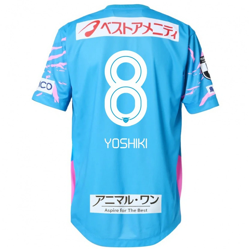 Danxen Mujer Camiseta Yoshiki Narahara #8 Azul Rosa 1ª Equipación 2025/26 La Camisa