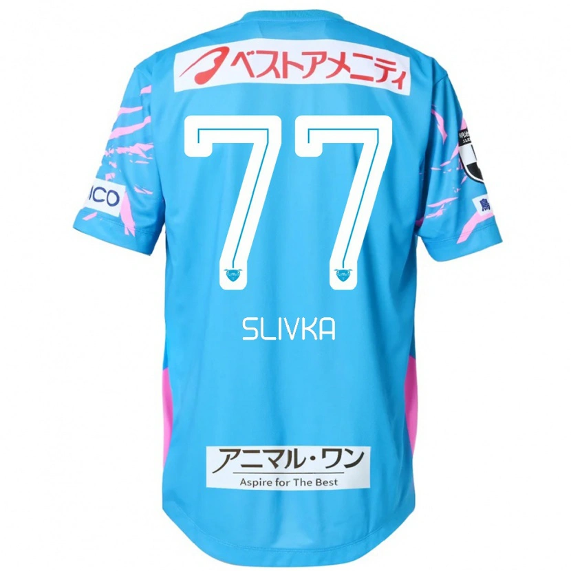 Danxen Mujer Camiseta Vykintas Slivka #77 Blanco Rosa 1ª Equipación 2025/26 La Camisa
