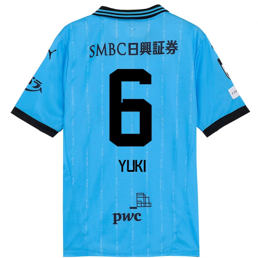 Danxen Mujer Camiseta Yuki Yamamoto #6 Blanco Azul Celeste 1ª Equipación 2025/26 La Camisa