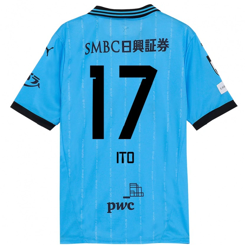 Danxen Mujer Camiseta Tatsuya Ito #17 Blanco Azul Celeste 1ª Equipación 2025/26 La Camisa