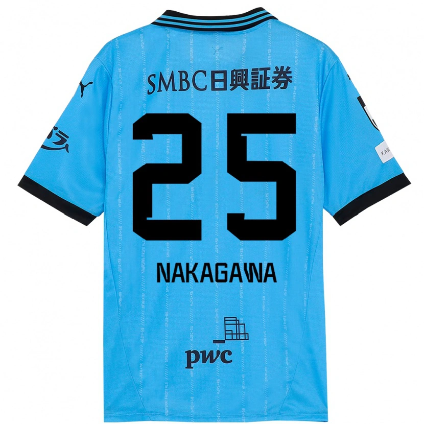 Danxen Mujer Camiseta Shin Nakagawa #25 Blanco Azul Celeste 1ª Equipación 2025/26 La Camisa