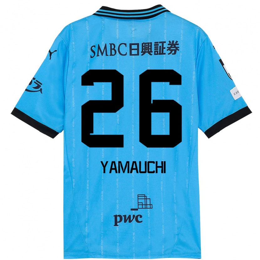 Danxen Mujer Camiseta Hinata Yamauchi #26 Azul Celeste Negro 1ª Equipación 2025/26 La Camisa