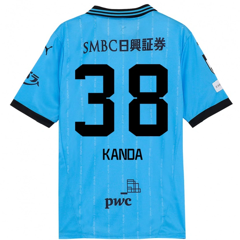 Danxen Mujer Camiseta Soma Kanda #38 Azul Celeste Negro 1ª Equipación 2025/26 La Camisa