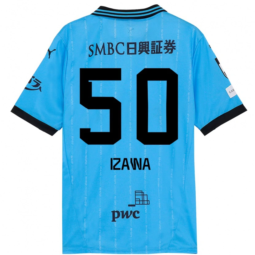 Danxen Mujer Camiseta Haruki Izawa #50 Blanco Azul Celeste 1ª Equipación 2025/26 La Camisa