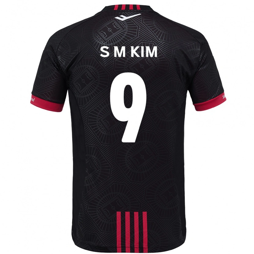 Danxen Mujer Camiseta Min-Sung Kim #9 Blanco Negro 1ª Equipación 2025/26 La Camisa