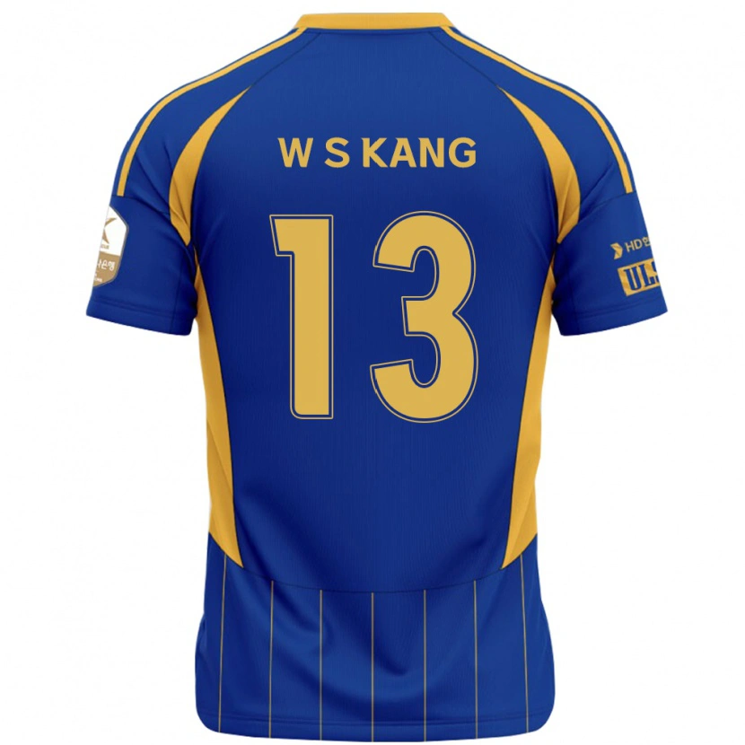 Danxen Mujer Camiseta Sang-Woo Kang #13 Blanco Azul Celeste 1ª Equipación 2025/26 La Camisa