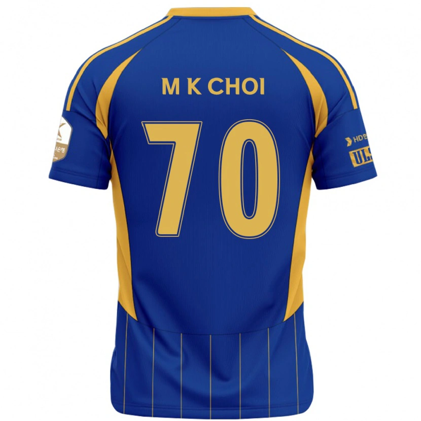 Danxen Mujer Camiseta Kang-Min Choi #70 Blanco Azul Celeste 1ª Equipación 2025/26 La Camisa
