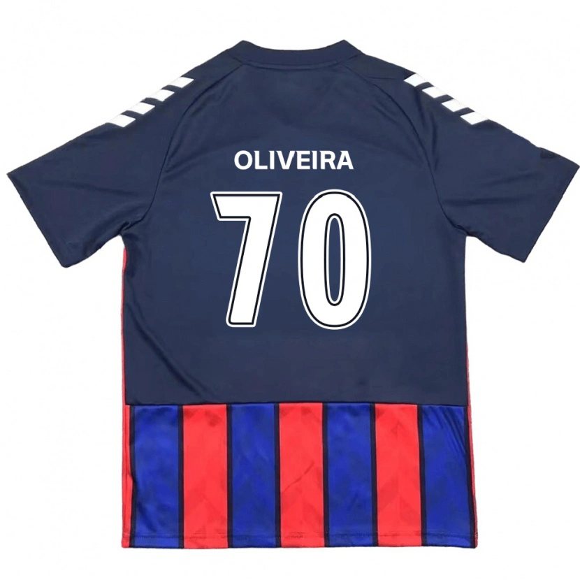 Danxen Mujer Camiseta Anderson Oliveira #70 Azul Real Rojo 1ª Equipación 2025/26 La Camisa