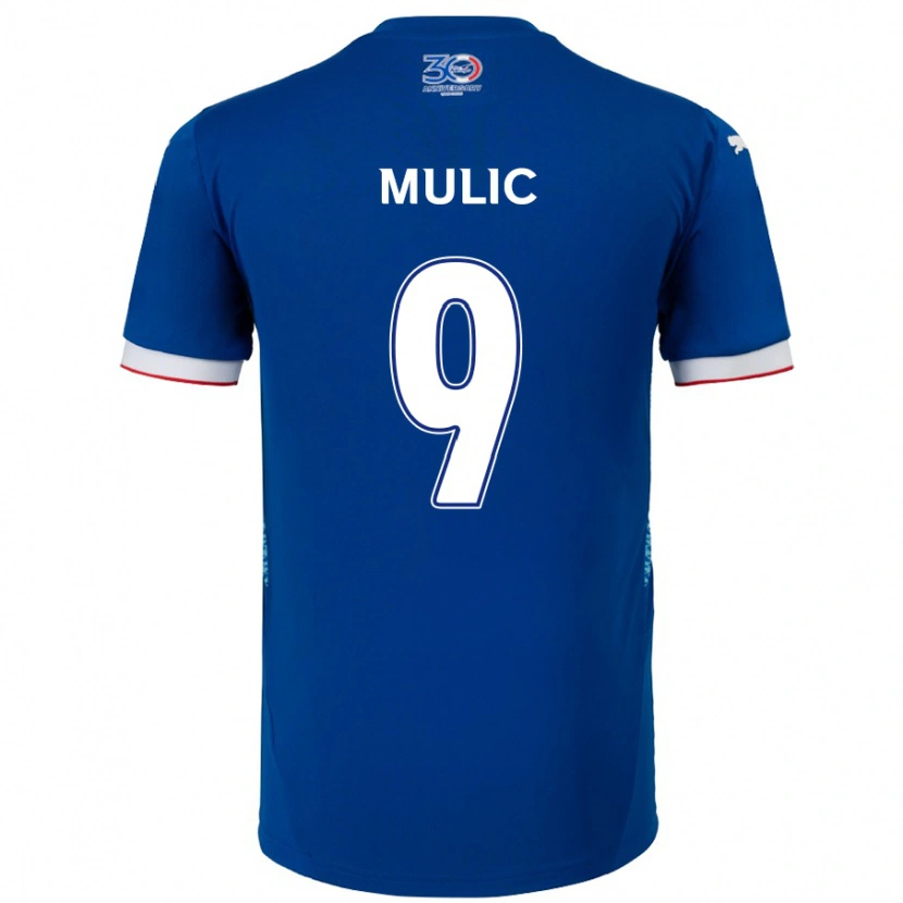 Danxen Mujer Camiseta Fejsal Mulic #9 Blanco Azul Real 1ª Equipación 2025/26 La Camisa