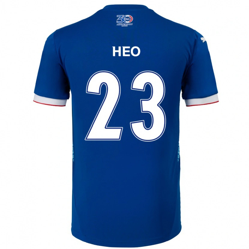 Danxen Mujer Camiseta Hwan Heo #23 Blanco Azul Real 1ª Equipación 2025/26 La Camisa