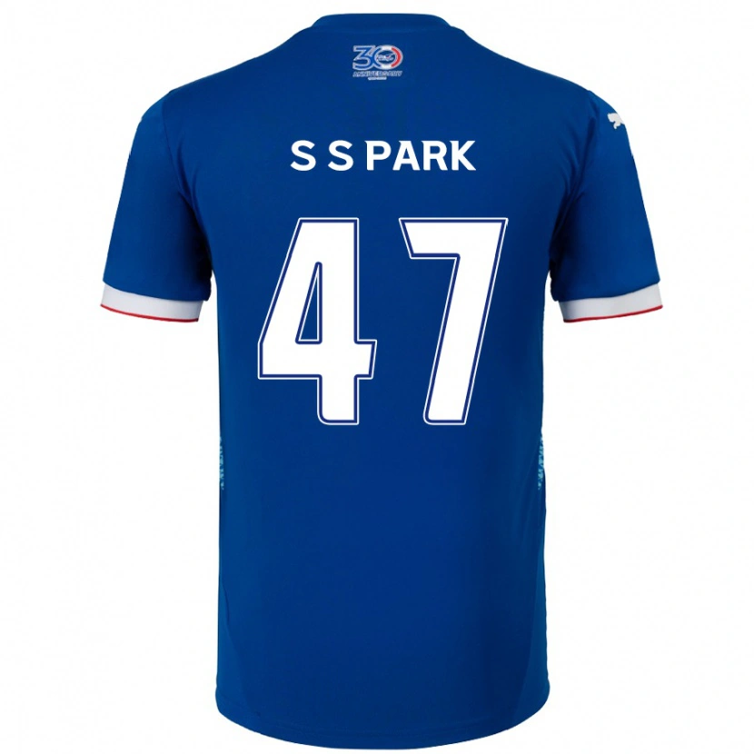 Danxen Mujer Camiseta Seung-Soo Park #47 Blanco Azul Real 1ª Equipación 2025/26 La Camisa
