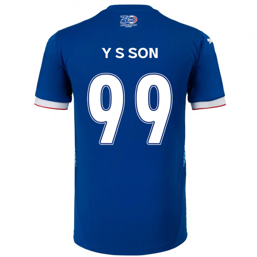 Danxen Mujer Camiseta Suk-Yong Son #99 Blanco Azul Real 1ª Equipación 2025/26 La Camisa