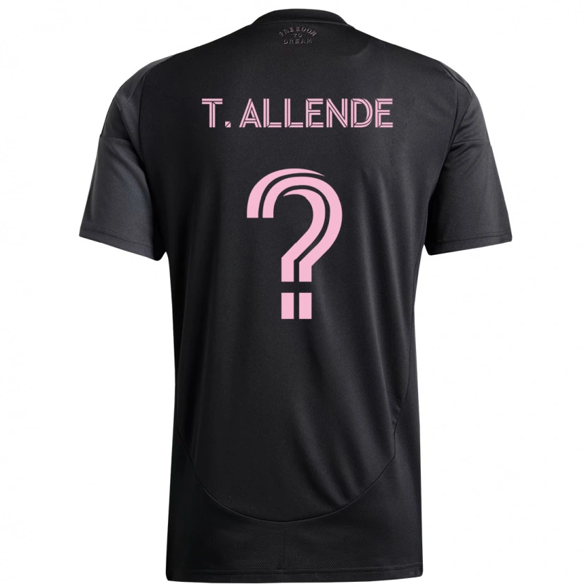 Danxen Mujer Camiseta Tadeo Allende #0 Rosa Negro 2ª Equipación 2025/26 La Camisa
