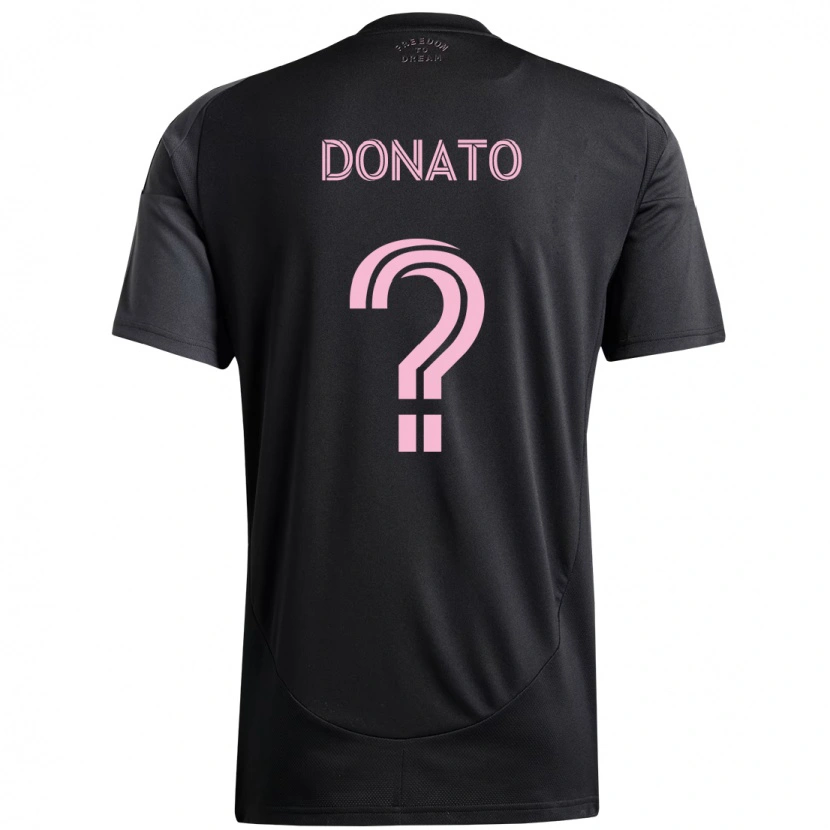 Danxen Mujer Camiseta Benjamin Donato #0 Rosa Negro 2ª Equipación 2025/26 La Camisa