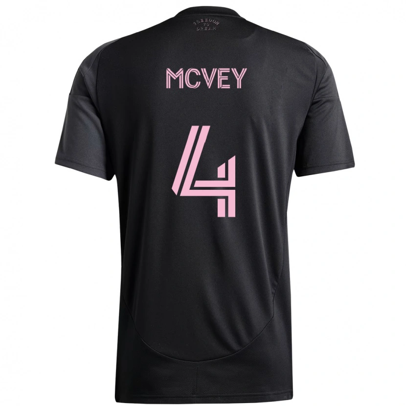 Danxen Mujer Camiseta Christopher Mcvey #4 Negro Rosa 2ª Equipación 2025/26 La Camisa