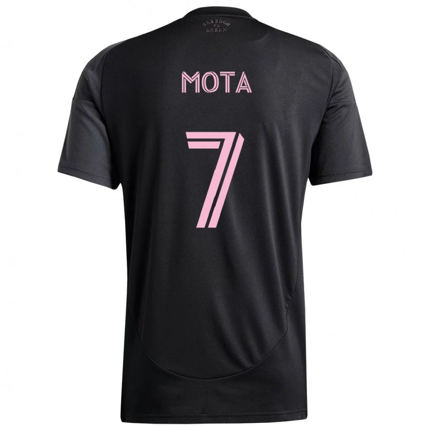 Danxen Mujer Camiseta Jean Mota #7 Negro Rosa 2ª Equipación 2025/26 La Camisa