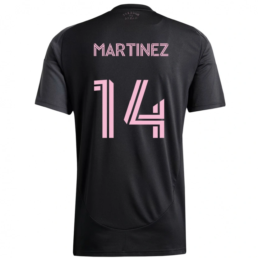 Danxen Mujer Camiseta David Martínez #14 Negro Rosa 2ª Equipación 2025/26 La Camisa