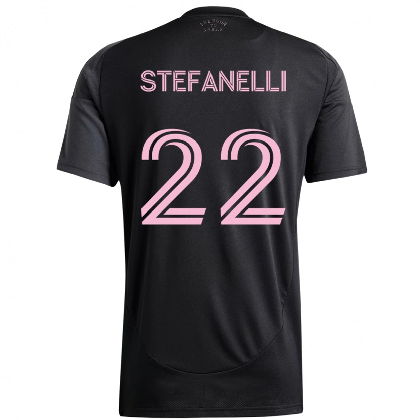 Danxen Mujer Camiseta Nicolás Stefanelli #22 Negro Rosa 2ª Equipación 2025/26 La Camisa