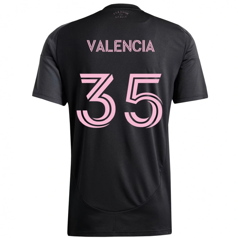 Danxen Mujer Camiseta Felipe Valencia #35 Rosa Negro 2ª Equipación 2025/26 La Camisa