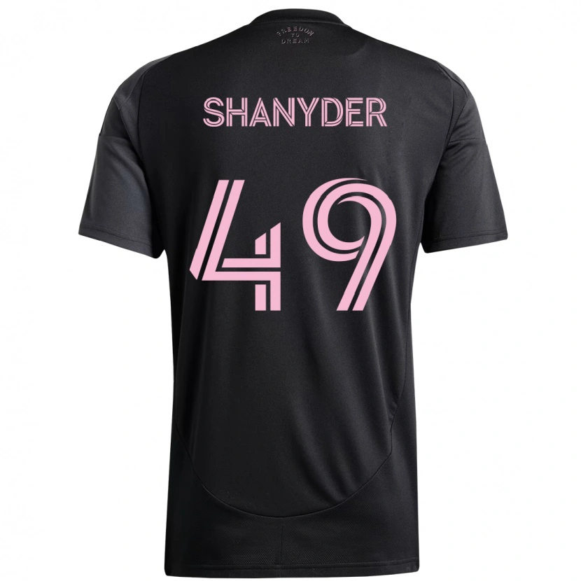 Danxen Mujer Camiseta Shanyder Borgelin #49 Negro Rosa 2ª Equipación 2025/26 La Camisa