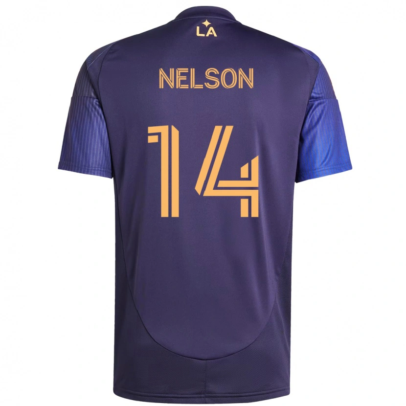 Danxen Mujer Camiseta John Nelson #14 Blanco Amarillo 2ª Equipación 2025/26 La Camisa