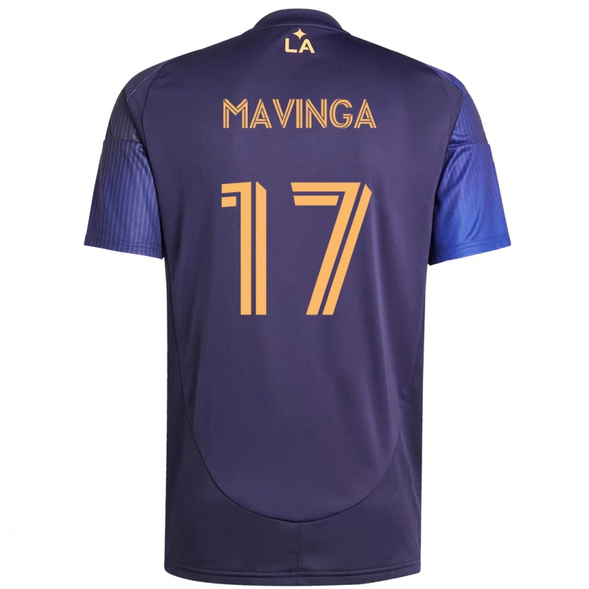 Danxen Mujer Camiseta Chris Mavinga #17 Morado Azul 2ª Equipación 2025/26 La Camisa
