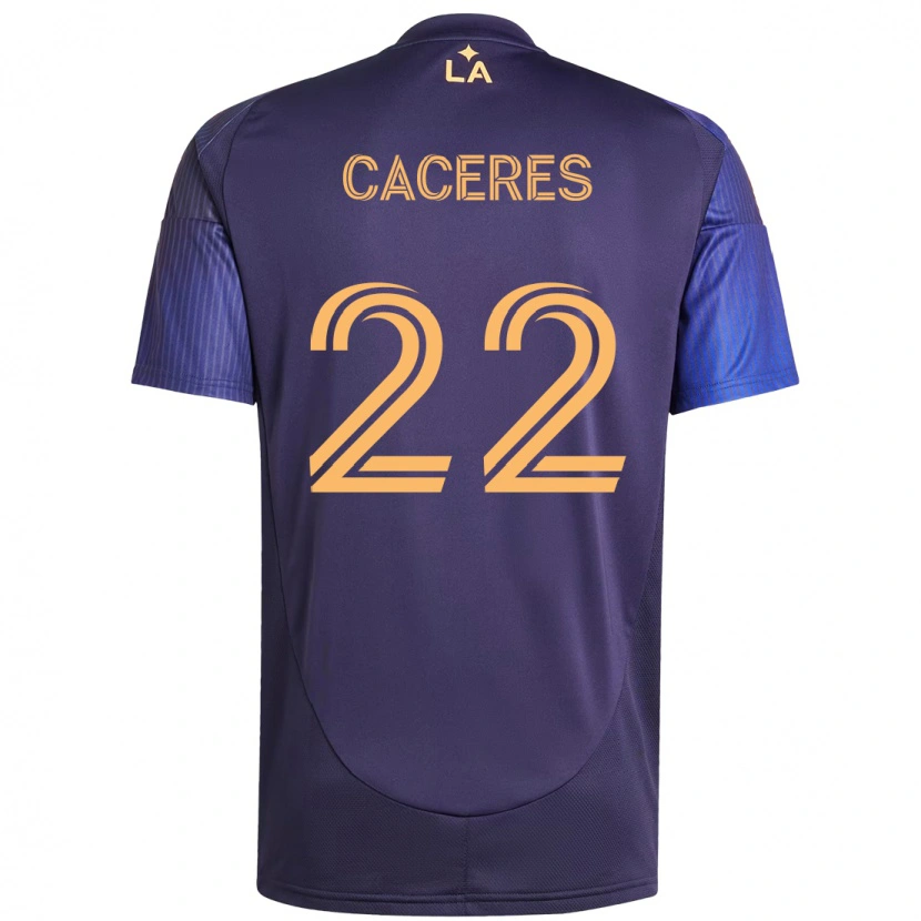 Danxen Mujer Camiseta Martín Cáceres #22 Morado Azul 2ª Equipación 2025/26 La Camisa