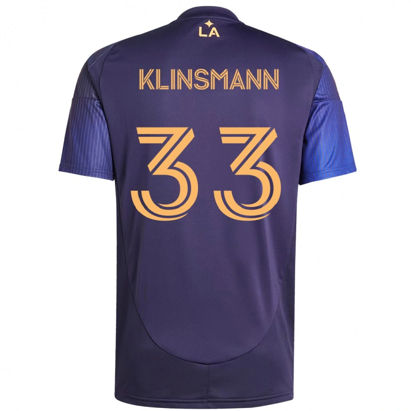 Danxen Mujer Camiseta Jonathan Klinsmann #33 Morado Azul 2ª Equipación 2025/26 La Camisa