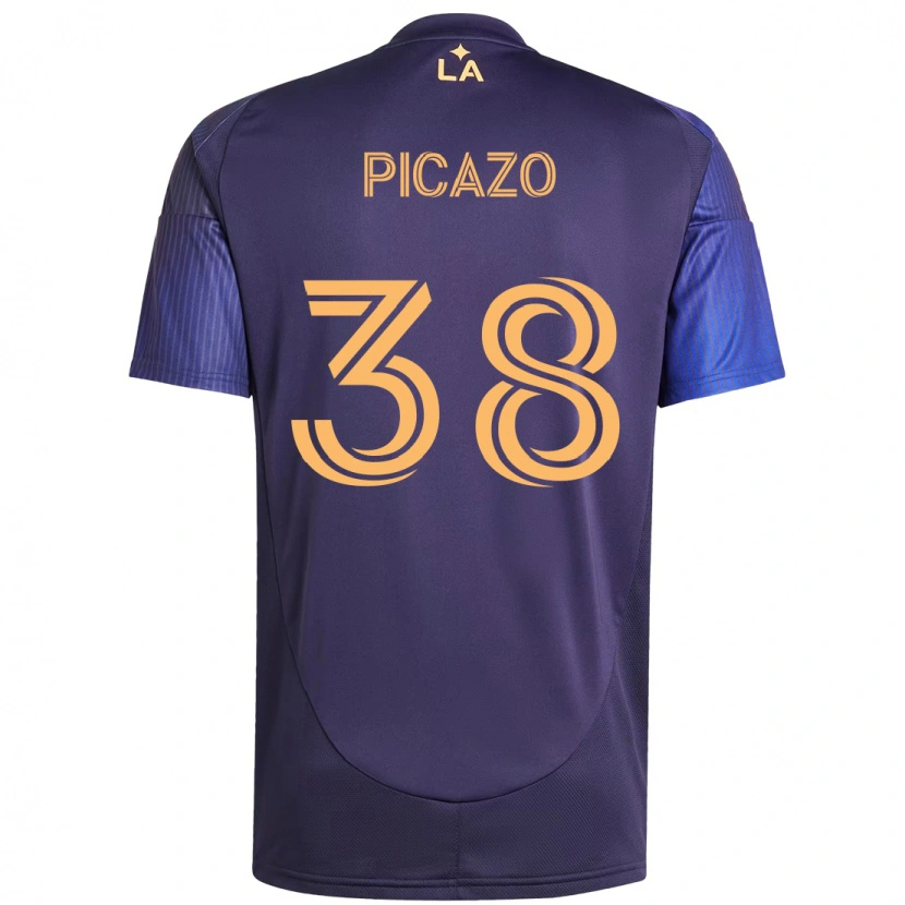 Danxen Mujer Camiseta Axel Picazo #38 Morado Azul 2ª Equipación 2025/26 La Camisa