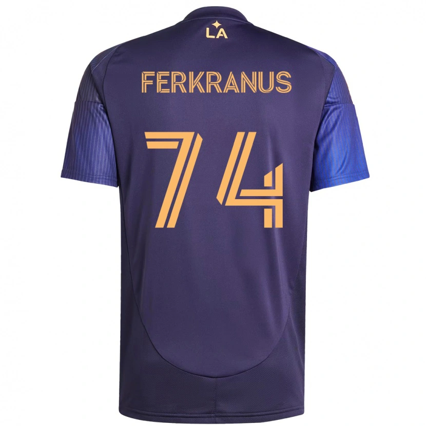 Danxen Mujer Camiseta Marcus Ferkranus #74 Blanco Amarillo 2ª Equipación 2025/26 La Camisa