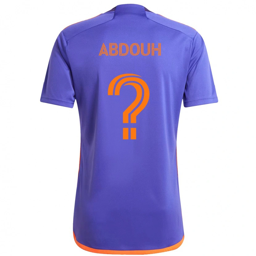 Danxen Mujer Camiseta Adam Abdouh #0 Naranja Blanco 2ª Equipación 2025/26 La Camisa