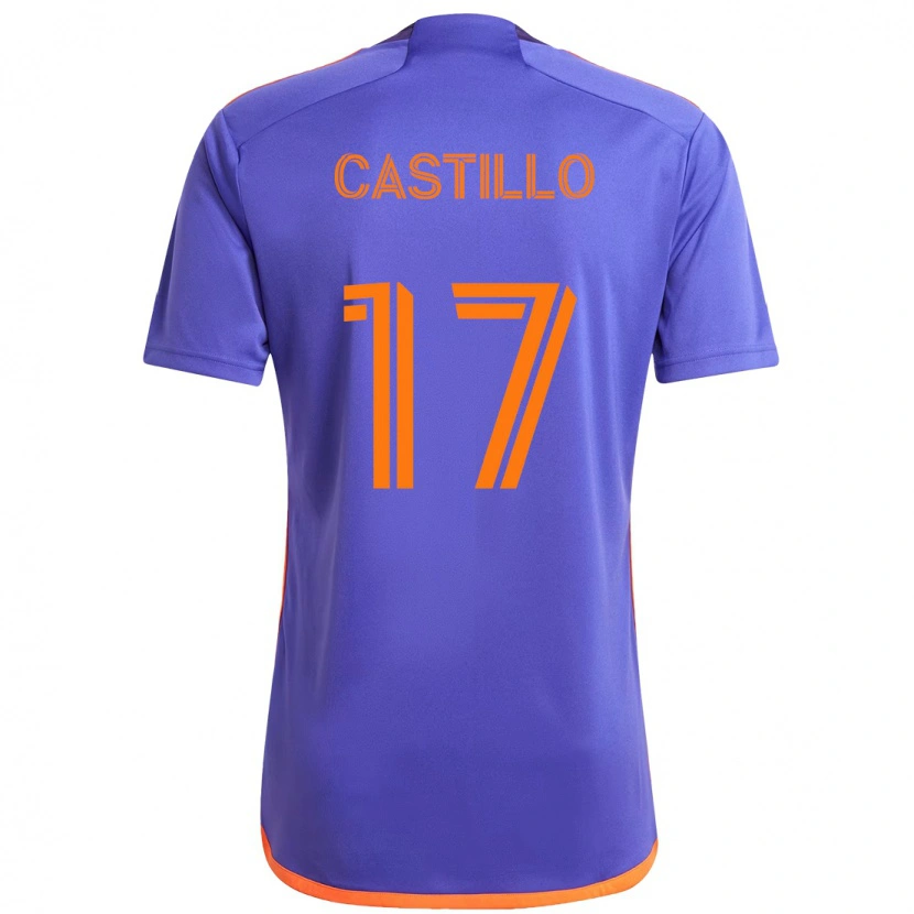 Danxen Mujer Camiseta Joyner Castillo #17 Naranja Blanco 2ª Equipación 2025/26 La Camisa