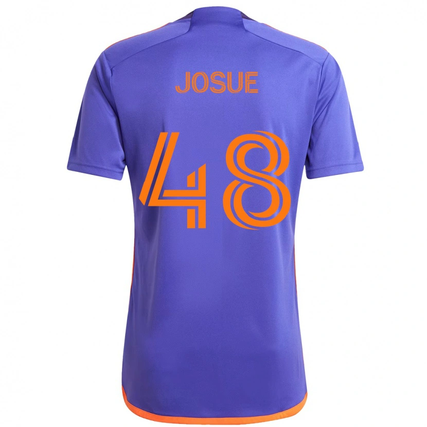 Danxen Mujer Camiseta Josué #48 Naranja Blanco 2ª Equipación 2025/26 La Camisa